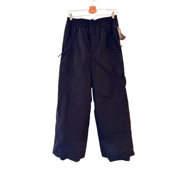 NEW Sport Essentials Men's Cargo Snow Ski Pants S Black Elastic Waist NWT - Picture 1 of 8